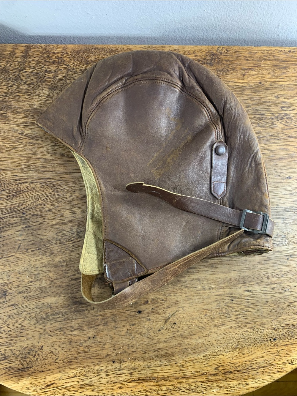 VintageWW2 Canadian or British army aviator military flight combat leatherhelmet - Picture 4 of 8